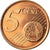 Grecia, 5 Euro Cent, 2010, SC, Cobre chapado en acero, KM:183