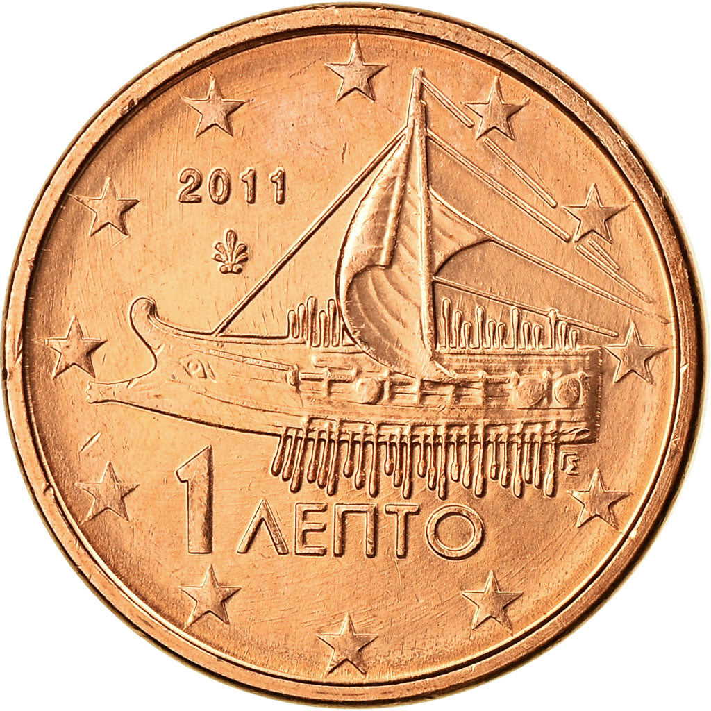 Grecia, Euro Cent, 2011, SC, Cobre chapado en acero, KM:181