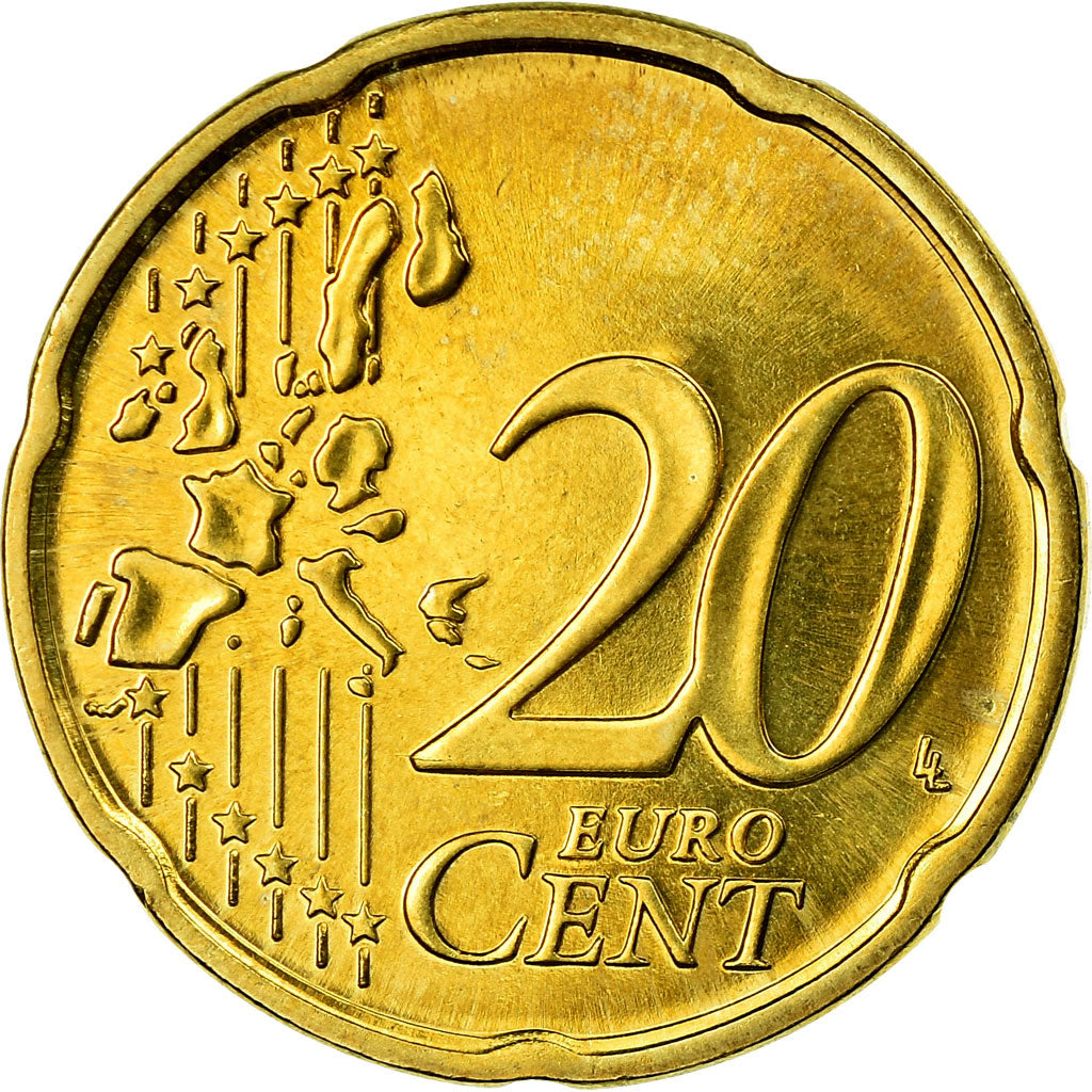Luxemburg, 20 Euro Cent, 2006, UNZ, Messing, KM:79