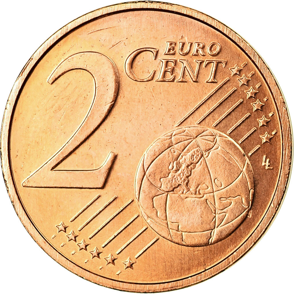 Luxemburgo, 2 Euro Cent, 2010, SC, Cobre chapado en acero, KM:76