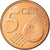 Luxemburgo, 5 Euro Cent, 2010, MS(63), Aço Cromado a Cobre, KM:77