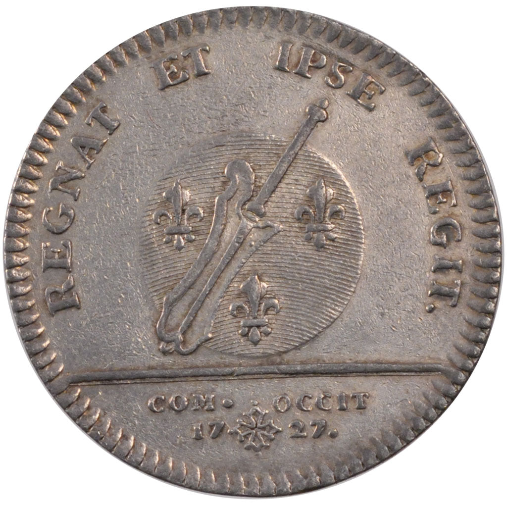 France, Royal, Token, 1727, AU(55-58), Silver, Feuardent #10952, 10.33