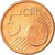Áustria, 5 Euro Cent, 2010, MS(63), Aço Cromado a Cobre, KM:3084