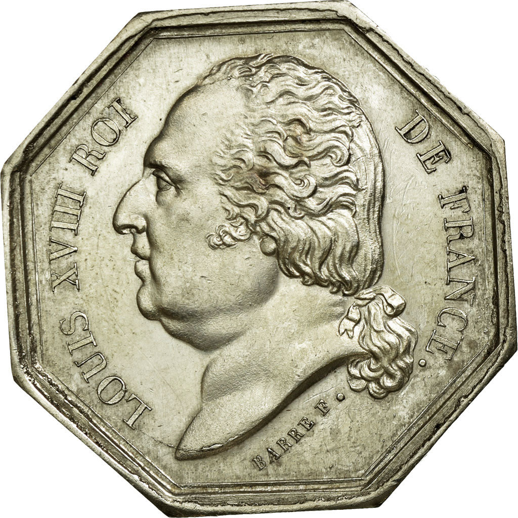 France, Token, Insurance, 1818, AU(55-58), Silver, Gailhouste:95