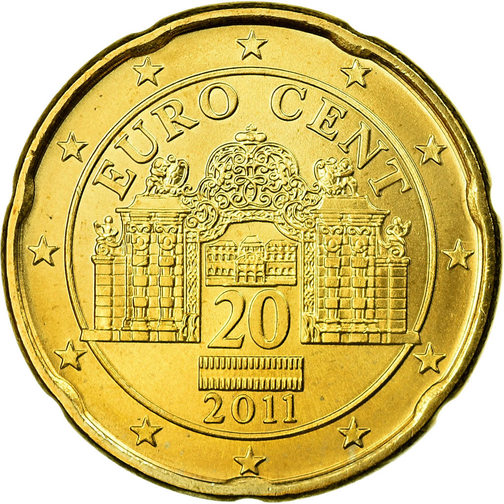 Austria, 20 Euro Cent, 2011, SPL, Ottone, KM:3140