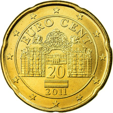 Austria, 20 Euro Cent, 2011, SPL, Ottone, KM:3140