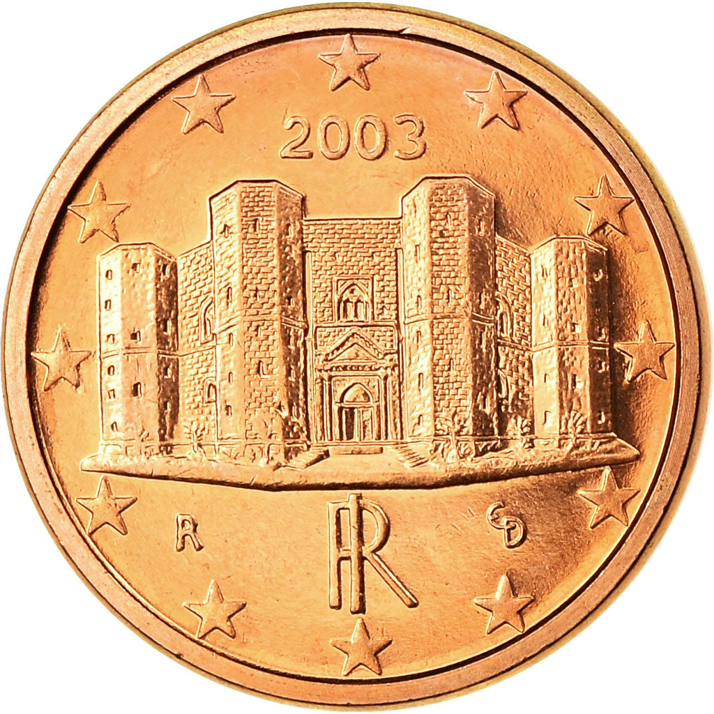 Italien, Euro Cent, 2003, UNZ, Copper Plated Steel, KM:210