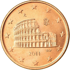 Italie, 5 Euro Cent, 2011, SPL, Copper Plated Steel, KM:212