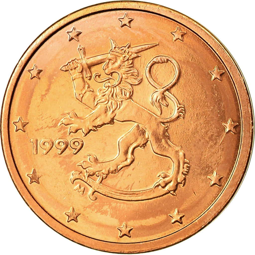 Finlandia, 2 Euro Cent, 1999, SPL-, Acciaio placcato rame, KM:99