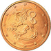 Finlandia, 2 Euro Cent, 1999, SPL-, Acciaio placcato rame, KM:99