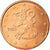 Finlândia, Euro Cent, 2002, MS(63), Aço Cromado a Cobre, KM:98