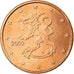 Finlandia, Euro Cent, 2002, SPL, Acciaio placcato rame, KM:98