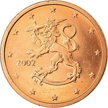 Finland, 2 Euro Cent, 2002, MS(63), Copper Plated Steel, KM:99