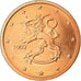 Finland, 2 Euro Cent, 2002, MS(63), Copper Plated Steel, KM:99