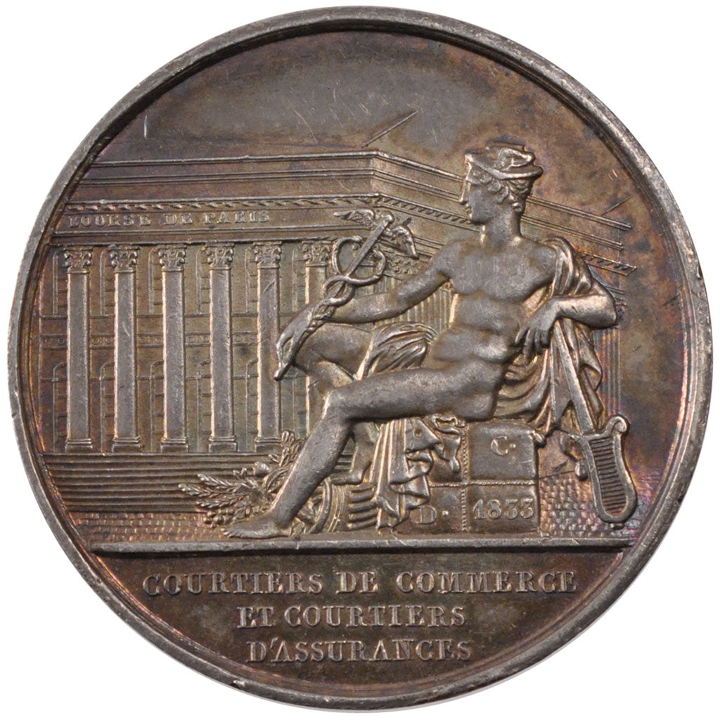France, Insurance, Token, 1833, AU(55-58), Silver, Gailhouste #196, 17.87