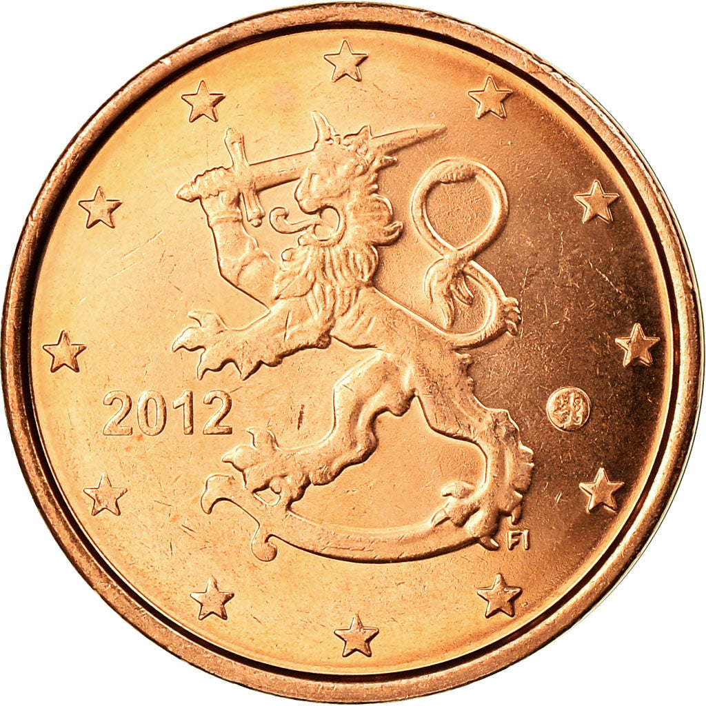 Finlandia, 2 Euro Cent, 2012, SPL, Acciaio placcato rame, KM:99