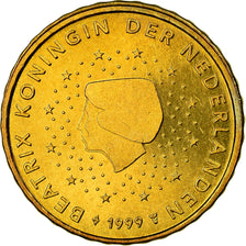 Paesi Bassi, 10 Euro Cent, 1999, SPL-, Ottone, KM:237