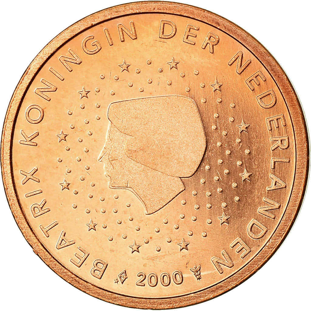 Nederland, 2 Euro Cent, 2000, UNC-, Copper Plated Steel, KM:235