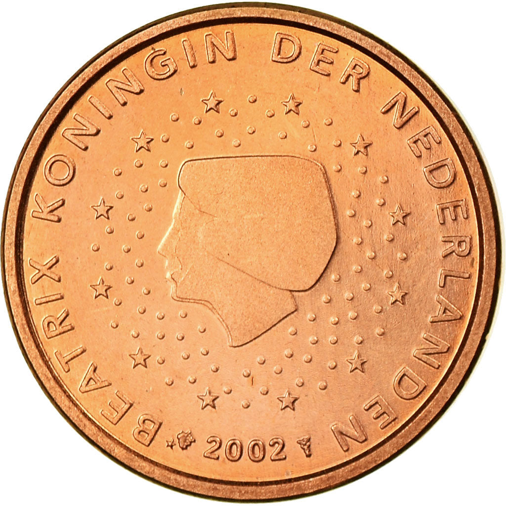 Paesi Bassi, Euro Cent, 2002, SPL, Acciaio placcato rame, KM:234