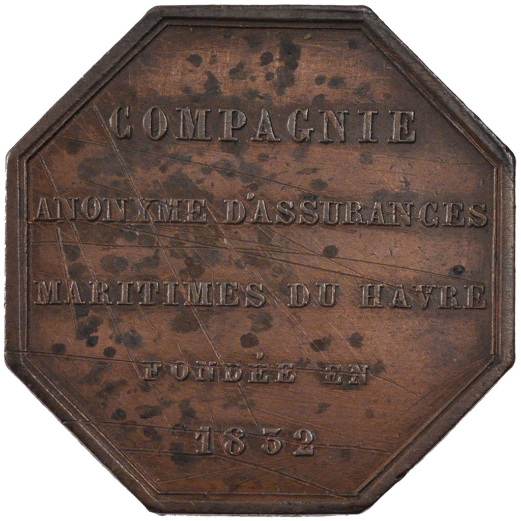 France, Insurance, Token, 1832, EF(40-45), Silver, Gailhouste #385, 19.83