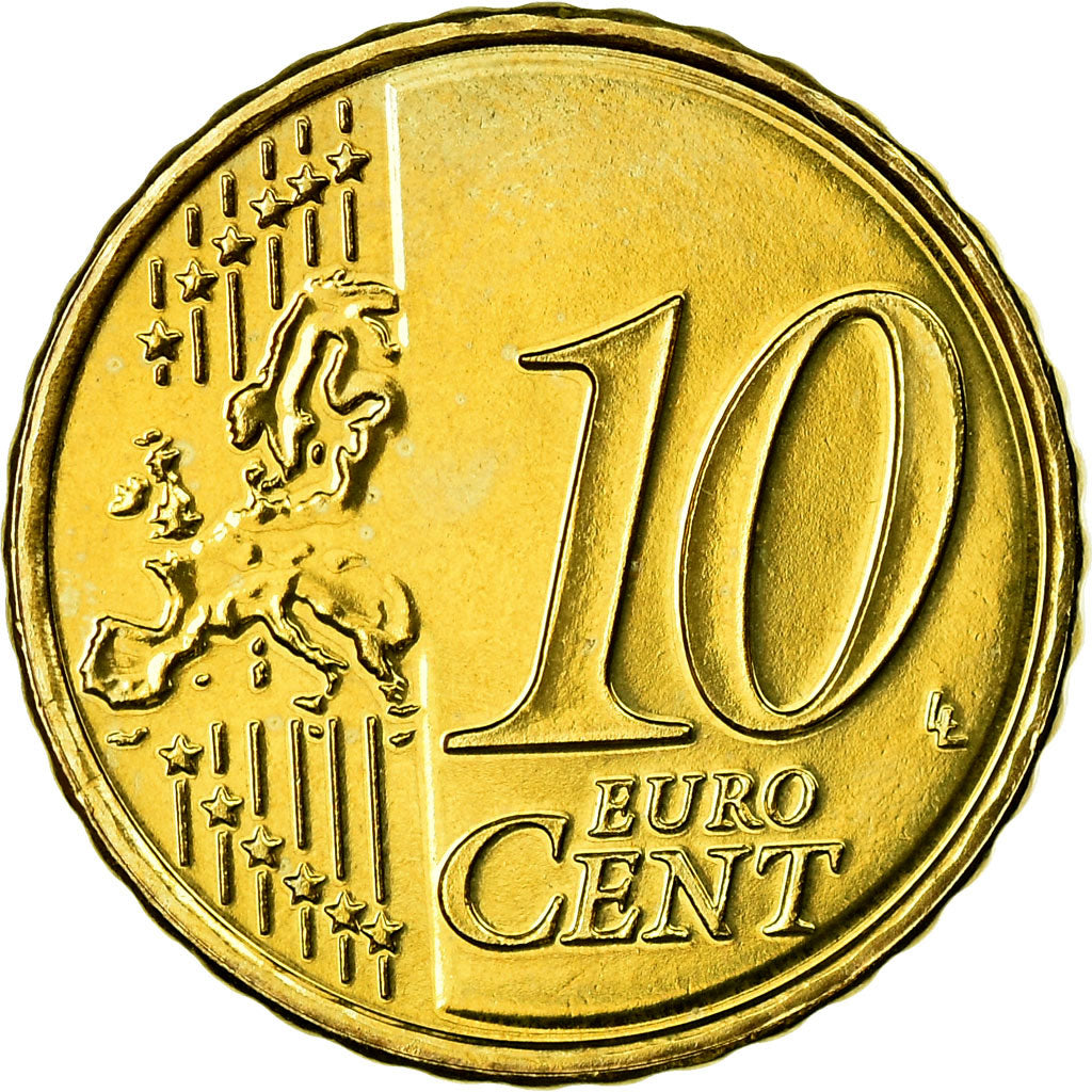 Netherlands, 10 Euro Cent, 2009, MS(63), Brass, KM:268