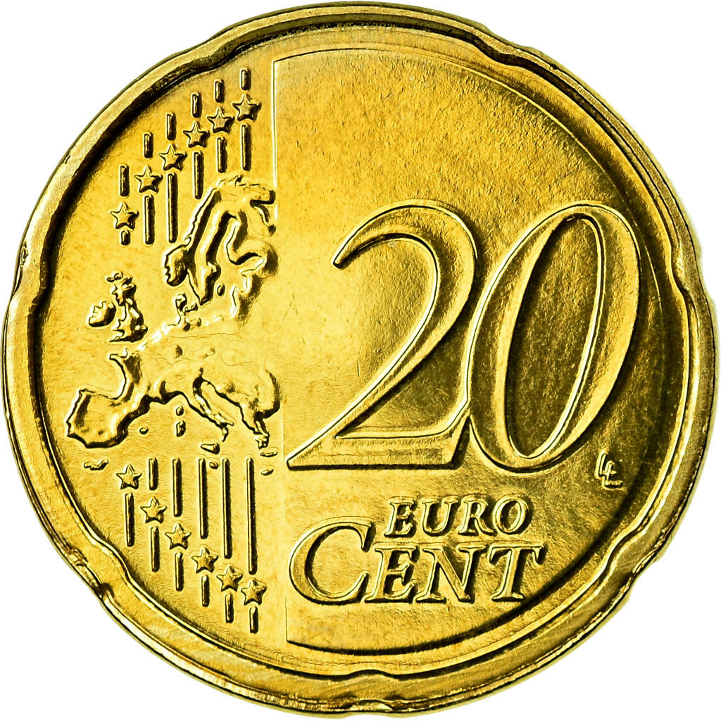 Netherlands, 20 Euro Cent, 2009, MS(63), Brass, KM:269