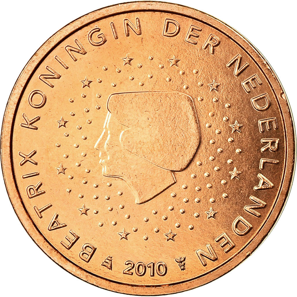 Niederlande, 2 Euro Cent, 2010, UNZ, Copper Plated Steel, KM:235