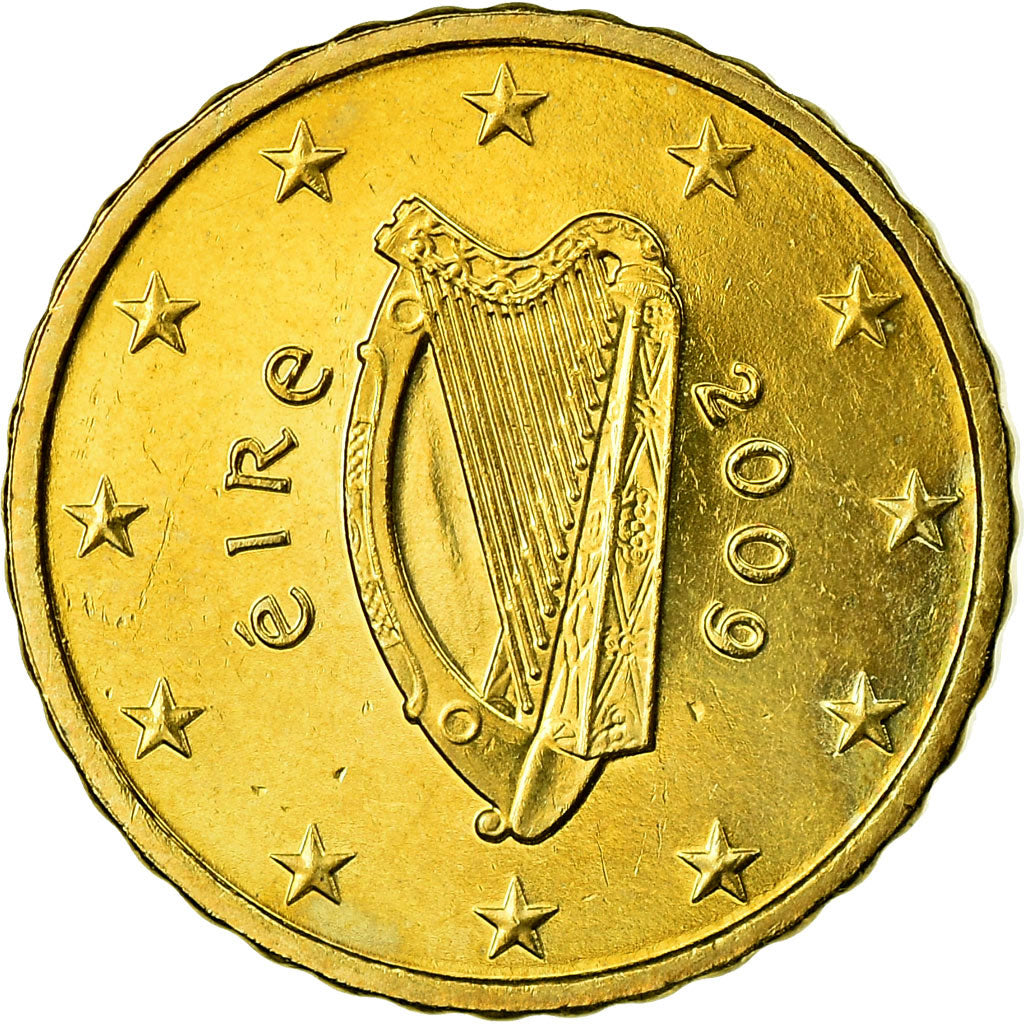 IRELAND REPUBLIC, 10 Euro Cent, 2009, UNZ, Messing, KM:47