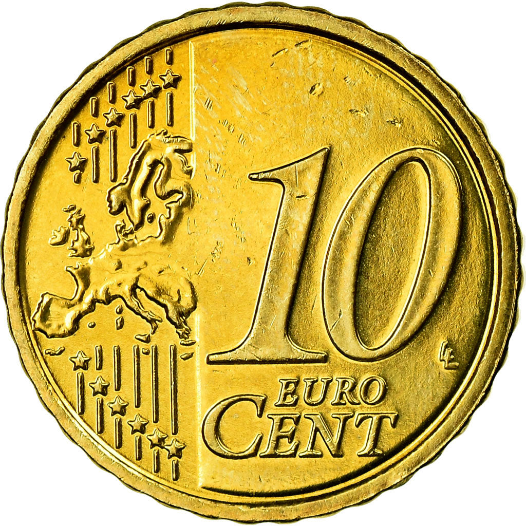 IRELAND REPUBLIC, 10 Euro Cent, 2009, UNZ, Messing, KM:47