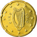 IRELAND REPUBLIC, 20 Euro Cent, 2010, AU(55-58), Brass, KM:48