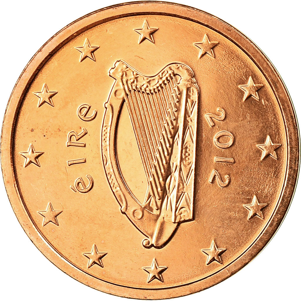 IRELAND REPUBLIC, 2 Euro Cent, 2012, UNZ, Copper Plated Steel, KM:33