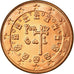 Portugal, 5 Euro Cent, 2003, MS(63), Copper Plated Steel, KM:742
