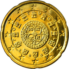 Portugal, 20 Euro Cent, 2003, AU(55-58), Brass, KM:744