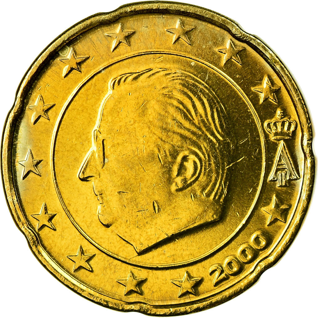België, 20 Euro Cent, 2000, PR, Tin, KM:228