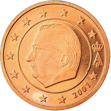 Belgium, Euro Cent, 2001, MS(63), Copper Plated Steel, KM:224