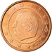 Belgium, 5 Euro Cent, 2002, MS(63), Copper Plated Steel, KM:226