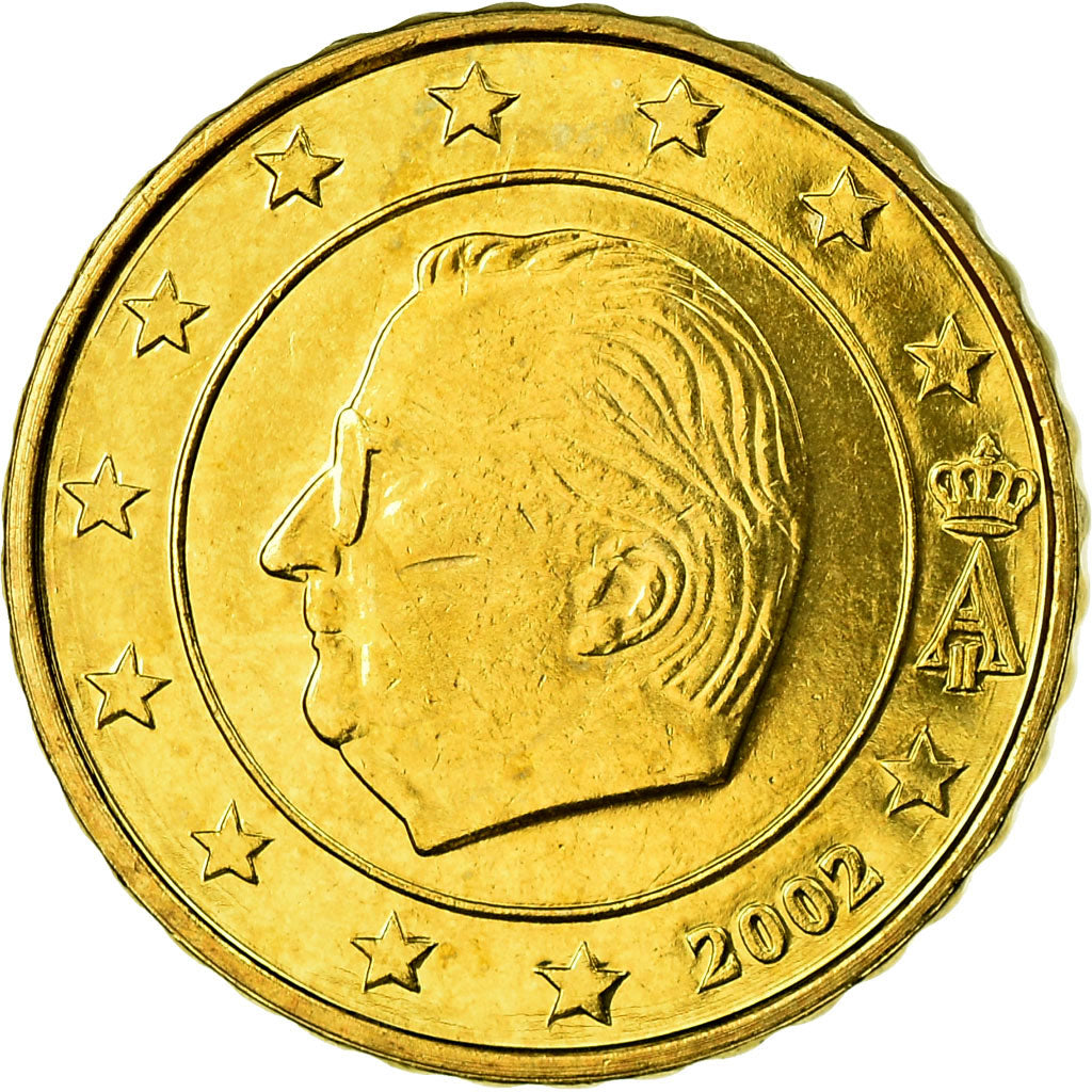 Belgium, 10 Euro Cent, 2002, MS(63), Brass, KM:227