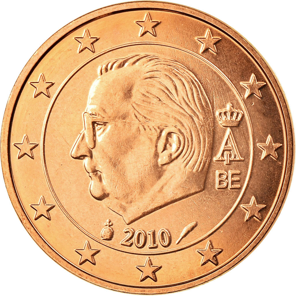 België, 5 Euro Cent, 2010, UNC-, Copper Plated Steel, KM:276