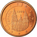 Spagna, Euro Cent, 1999, SPL, Acciaio placcato rame, KM:1040