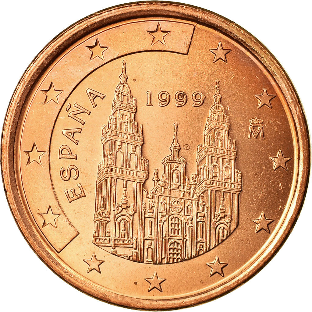 Spain, 5 Euro Cent, 1999, MS(63), Copper Plated Steel, KM:1042