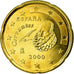 Spagna, 20 Euro Cent, 2000, SPL, Ottone, KM:1044