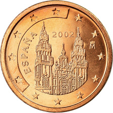 Spain, 2 Euro Cent, 2002, MS(63), Copper Plated Steel, KM:1041