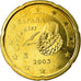 Spanien, 20 Euro Cent, 2003, UNZ, Messing, KM:1044