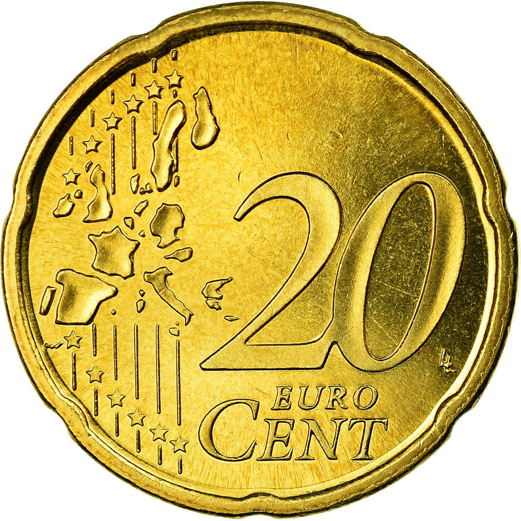 Spanien, 20 Euro Cent, 2003, UNZ, Messing, KM:1044