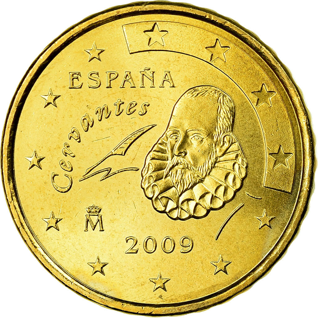 Spanien, 10 Euro Cent, 2009, UNZ, Messing, KM:1070