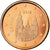 Espanha, Euro Cent, 2012, MS(63), Aço Cromado a Cobre, KM:1144
