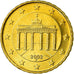 GERMANY - FEDERAL REPUBLIC, 10 Euro Cent, 2002, AU(55-58), Brass, KM:210