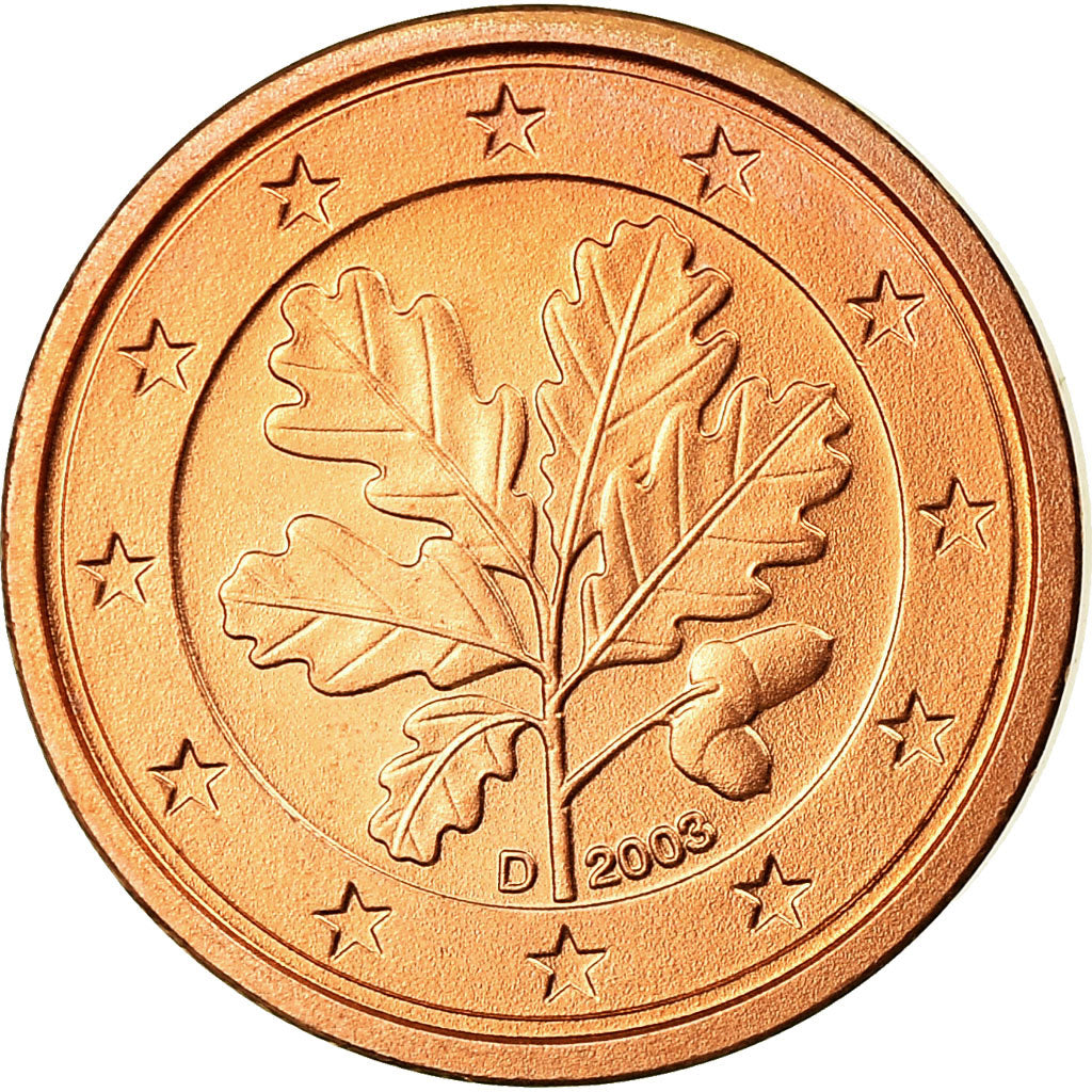 GERMANY - FEDERAL REPUBLIC, Euro Cent, 2003, AU(55-58), Copper Plated Steel