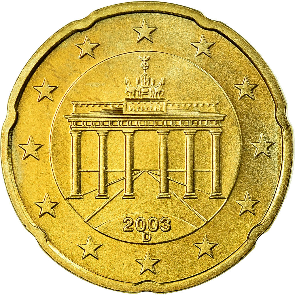 République fédérale allemande, 20 Euro Cent, 2003, SUP, Laiton, KM:211