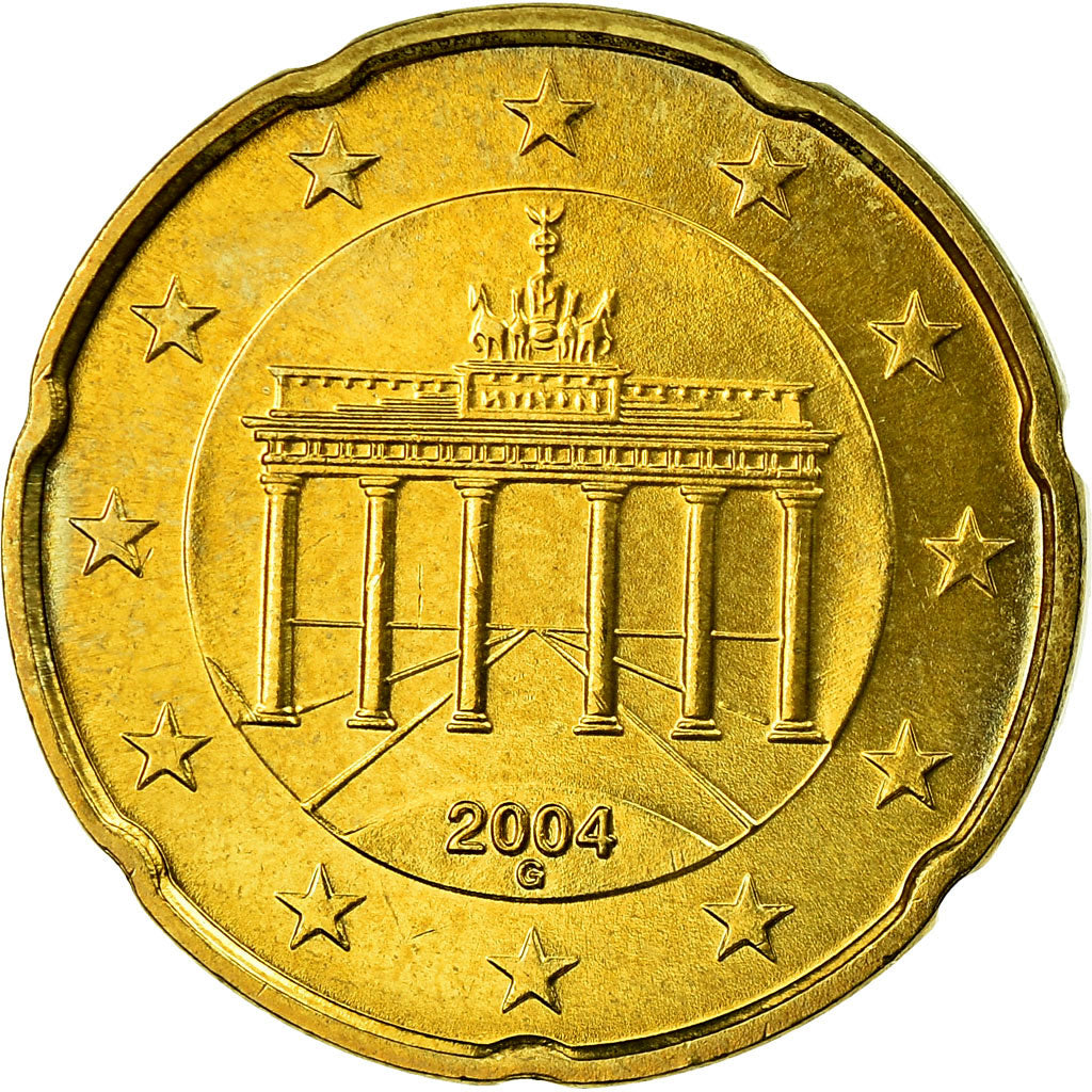 République fédérale allemande, 20 Euro Cent, 2004, SUP, Laiton, KM:211
